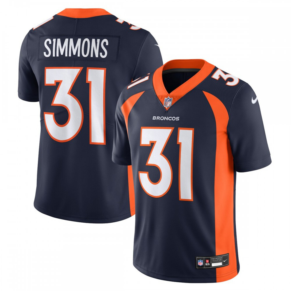 Justin Simmons Denver Broncos Nike Vapor Untouchable Limited Jersey - Navy-GridironStore